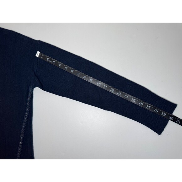 J.Crew 100% Wool Sweater Women’s Large Blue Rhinestone Embellished Preppy - Picture 5 of 12